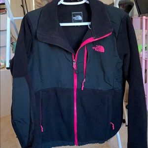 Authentic Black and Pink North Face Fleece Jacket